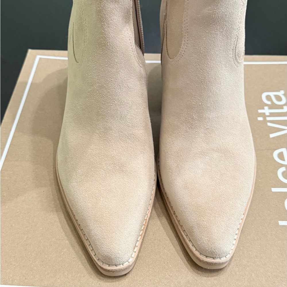 Dolce Vita Cream Ankle Boots
